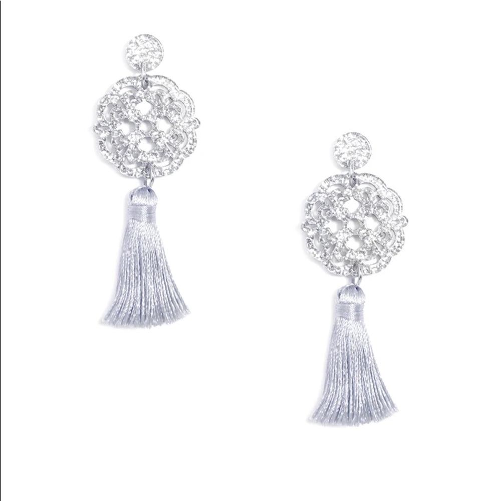 Allure Tassel Drop Earrings in Silver